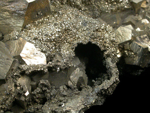 Pyrite pseudomorphs after Calcite from Quiruvilca District, Santiago de Chuco Province, La Libertad Department, Peru