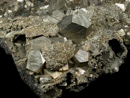 Pyrite pseudomorphs after Calcite from Quiruvilca District, Santiago de Chuco Province, La Libertad Department, Peru