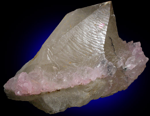 Quartz var. Rose on Smoky Quartz from Lavra da Ilha, Taquaral, Jequitinhonha River, Minas Gerais, Brazil