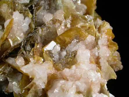 Wulfenite with Calcite from Glove Mine, Santa Rita Mountains, Santa Cruz County, Arizona