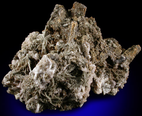 Elpidite pseudomorphs after Serandite with Albite, Siderite, Quartz from Poudrette Quarry, Mont Saint-Hilaire, Qubec, Canada