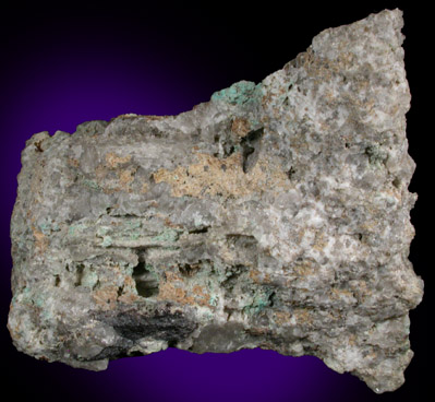 Turquoise with Cassiterite var. Varlamoffite from Bunny Mine, St. Austell, Cornwall, England