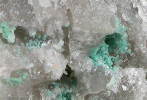 Turquoise with Cassiterite var. Varlamoffite from Bunny Mine, St. Austell, Cornwall, England