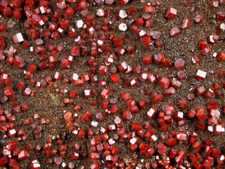 Vanadinite from Apache Mine (Vanadium Shaft), 8 km north of Globe, Gila County, Arizona