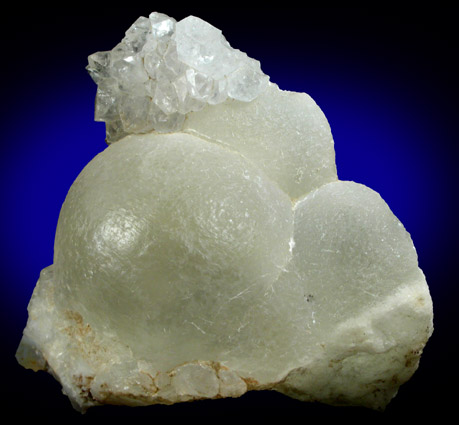 Fluorite (rare botryoidal form) on Quartz from Tekhdi, Madhya Pradesh, India