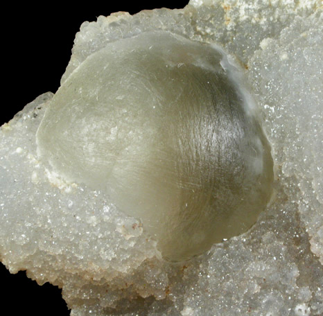 Fluorite (rare botryoidal form) on Quartz from Tekhdi, Madhya Pradesh, India