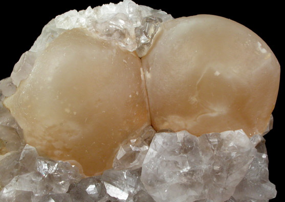 Fluorite (rare botryoidal form) on Quartz from Tekhdi, Madhya Pradesh, India