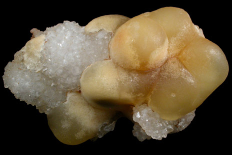 Fluorite (rare botryoidal form) on Quartz from Tekhdi, Madhya Pradesh, India