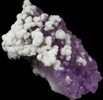 Calcite on Quartz var. Amethyst from San Juan de Rayas Mine, Guanajuato, Mexico