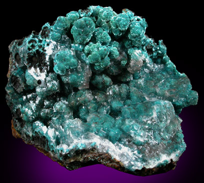 Rosasite and Calcite from Mina Ojuela, Mapimi, Durango, Mexico