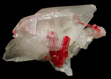 Calcite with Realgar from Shimen Mine, Hunan, China