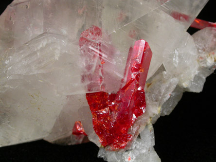 Calcite with Realgar from Shimen Mine, Hunan, China