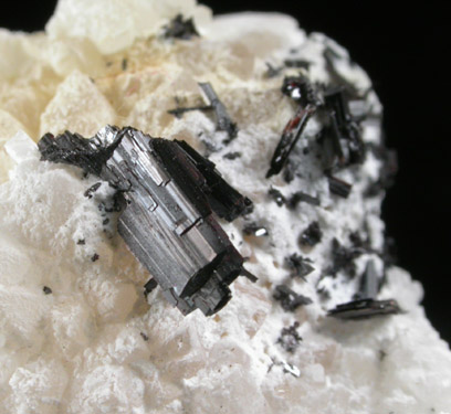 Hbnerite on Quartz from Galty Boy Mine, west of Gladstone, San Juan County, Colorado