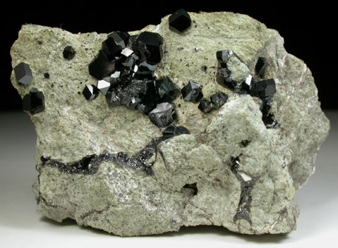 Andradite var. Melanite Garnet from New Idria District, San Benito County, California