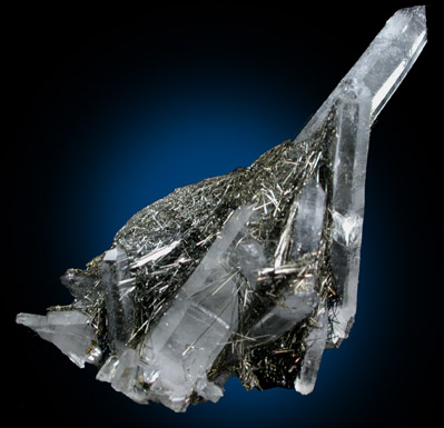 Jamesonite and Quartz from Yaogangxian Mine, Nanling Mountains, Hunan Province, China