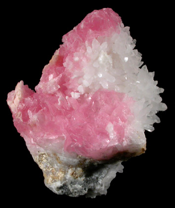 Rhodochrosite and Quartz from Idarado Mine, Ouray District, Ouray County, Colorado