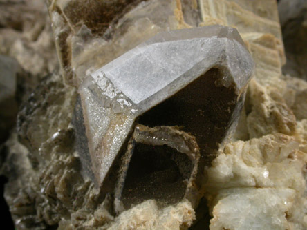 Quartz var. Smoky with Muscovite and Albite from Government Pit, Albany, Carroll County, New Hampshire