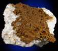 Goethite var. Pribramite on Calcite from Adelbert Mine, Príbram, Central Bohemia, Czech Republic