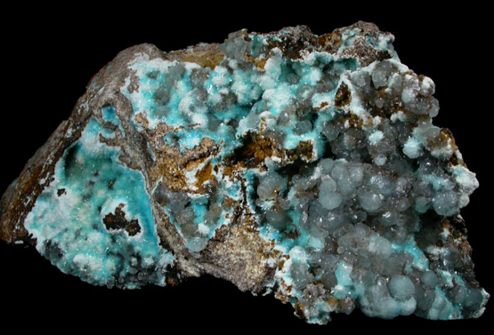 Aurichalcite, Hemimorphite, Hydrozincite from 79 Mine, Banner District, near Hayden, Gila County, Arizona