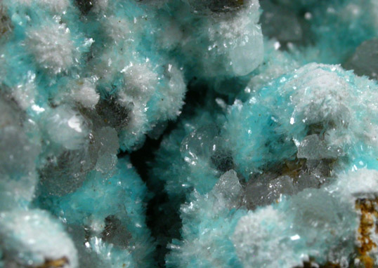 Aurichalcite, Hemimorphite, Hydrozincite from 79 Mine, Banner District, near Hayden, Gila County, Arizona