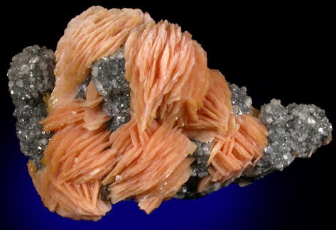 Barite and Cerussite over Galena from Mibladen, Haute Moulouya Basin, Zeida-Aouli-Mibladen belt, Midelt Province, Morocco