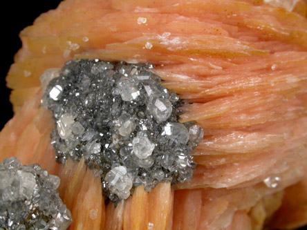 Barite and Cerussite over Galena from Mibladen, Haute Moulouya Basin, Zeida-Aouli-Mibladen belt, Midelt Province, Morocco