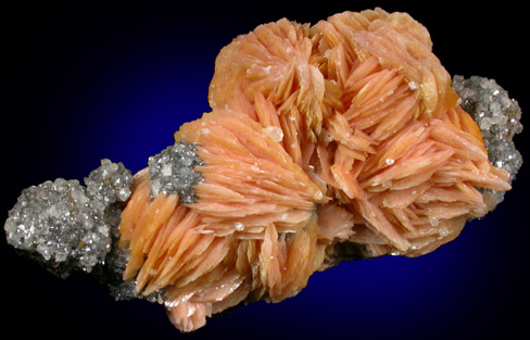 Barite and Cerussite over Galena from Mibladen, Haute Moulouya Basin, Zeida-Aouli-Mibladen belt, Midelt Province, Morocco