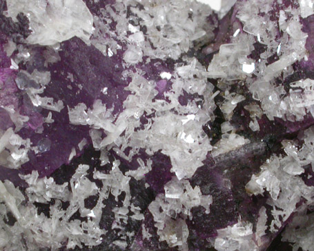 Barite on Fluorite with Quartz from Rosiclare District, Hardin County, Illinois