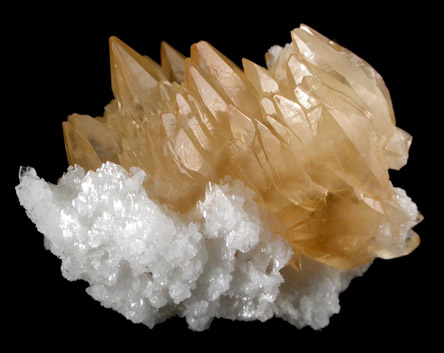 Calcite on Barite from Denton Mine, Harris Creek District, Hardin County, Illinois