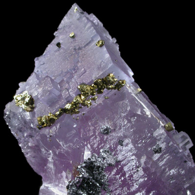 Fluorite with Chalcopyrite and Galena from Cave-in-Rock District, Hardin County, Illinois