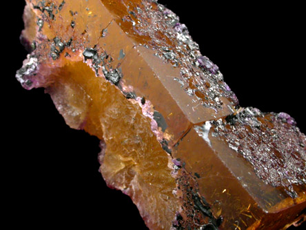 Fluorite, Barite, Bitumen from Minerva #1 Mine, Cave-in-Rock District, Hardin County, Illinois