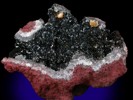 Ferroan-Dolomite on Hematite from Sterling Mine, Antwerp, Jefferson County, New York