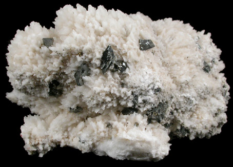 Tetrahedrite on Calcite from Concepcin del Oro, Zacatecas, Mexico