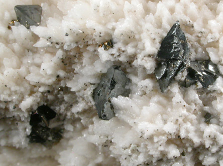 Tetrahedrite on Calcite from Concepcin del Oro, Zacatecas, Mexico