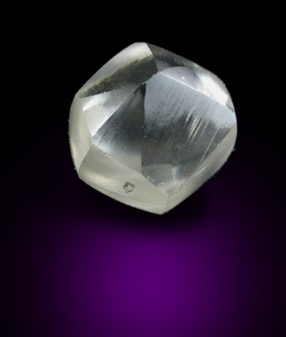 Diamond (1.13 carat pale-gray dodecahedral crystal) from Northern Cape Province, South Africa