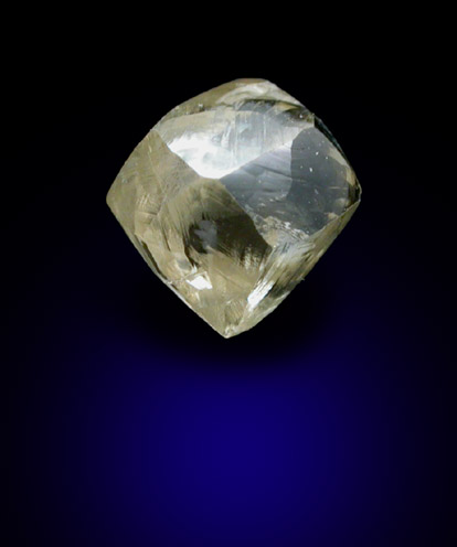 Diamond (1.02 carat pale-gray dodecahedral crystal) from Northern Cape Province, South Africa