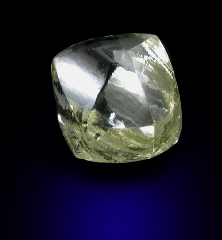 Diamond (1.87 carat gem-grade yellow dodecahedral crystal) from Premier Mine, Gauteng Province, South Africa