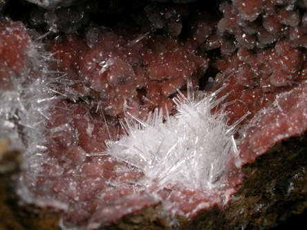 Aragonite with Calcite over Dolomite from Johnby Quarry, near Penrith, Cumbria, England