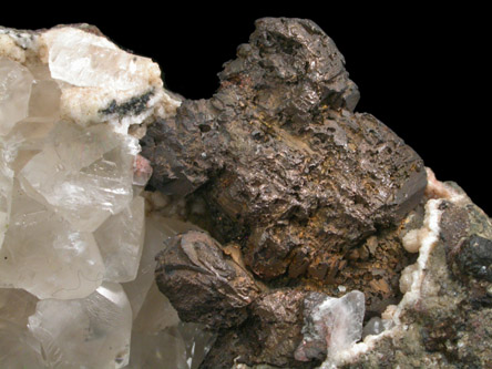 Copper and Calcite from Keweenaw Peninsula Copper District, Houghton County, Michigan