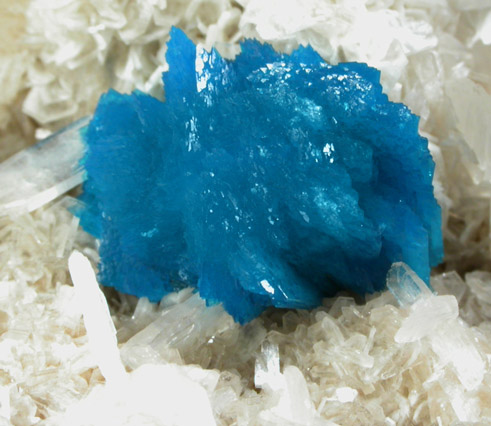 Cavansite on Stilbite-Ca from Wagholi Quarry, Maharashtra, India