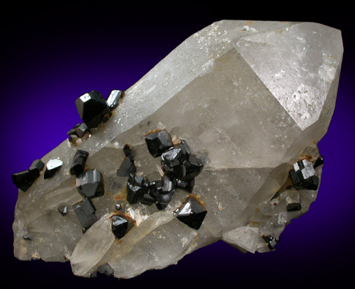 Cassiterite on Quartz from Tenkerchin (Tenkergin) Mine, Chukotka (Tschukotka), Magadan Oblast, Russia