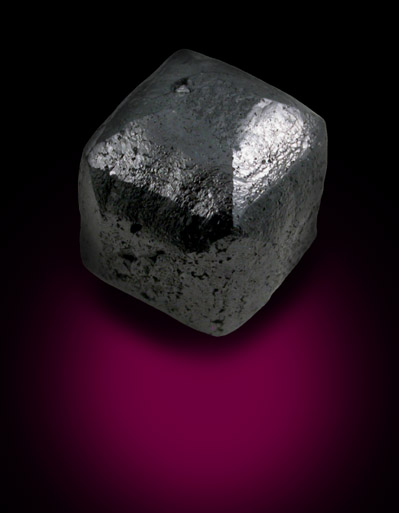 Diamond (5.74 carat black cubic-tetrahexahedral crystal) from South Africa