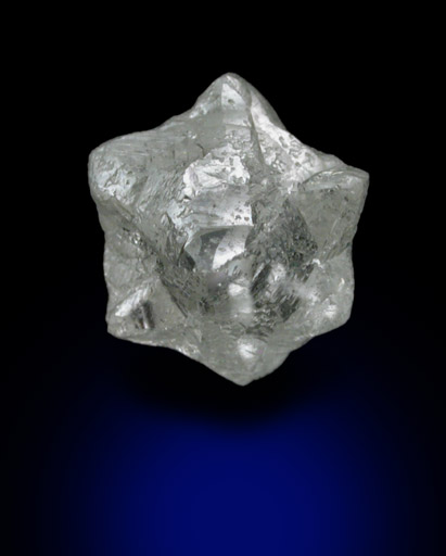 Diamond (2.53 carat star-twin crystal) from Finsch Mine, Free State (formerly Orange Free State), South Africa
