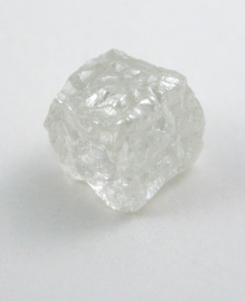 Diamond (0.64 carat colorless cubic crystal) from Magna Egoli Mine, Zimmi property along the Sewa River, Sierra Leone