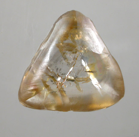 Diamond (9.72 carat brown macle, twinned crystal) from Mandala River, Guinea