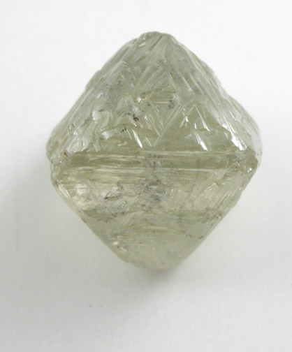 Diamond (6.36 carat green-gray octahedral crystal) from Bakwanga Mine, Mbuji-Mayi (Miba), Democratic Republic of the Congo