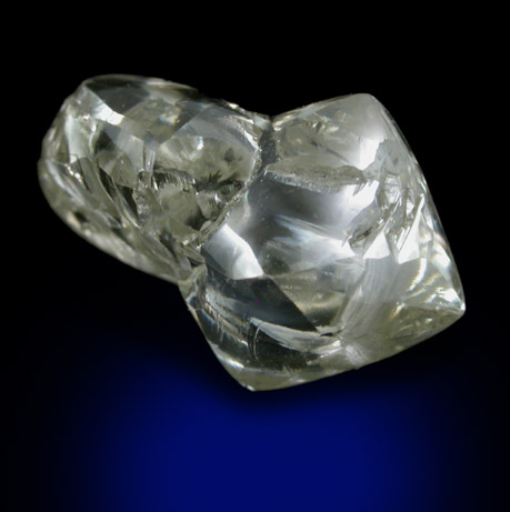 Diamond (5.44 carat two intersecting yellow crystals) from Premier Mine, Gauteng Province, South Africa