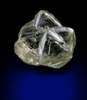 Diamond (4.84 carat two intersecting yellow macle, twinned crystals) from Premier Mine, Gauteng Province, South Africa