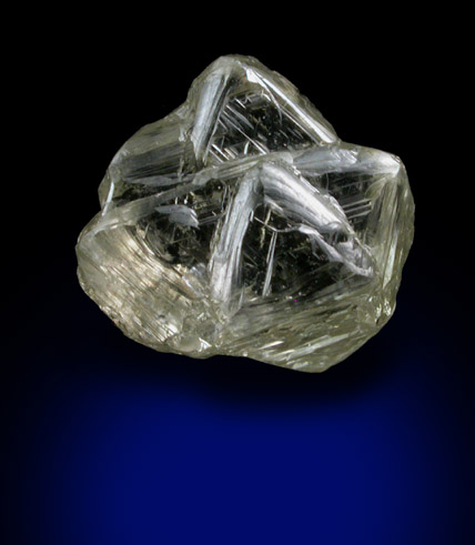 Diamond (4.84 carat two intersecting yellow macle, twinned crystals) from Premier Mine, Gauteng Province, South Africa