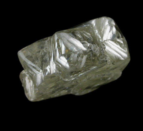 Diamond (4.84 carat two intersecting yellow macle, twinned crystals) from Premier Mine, Gauteng Province, South Africa